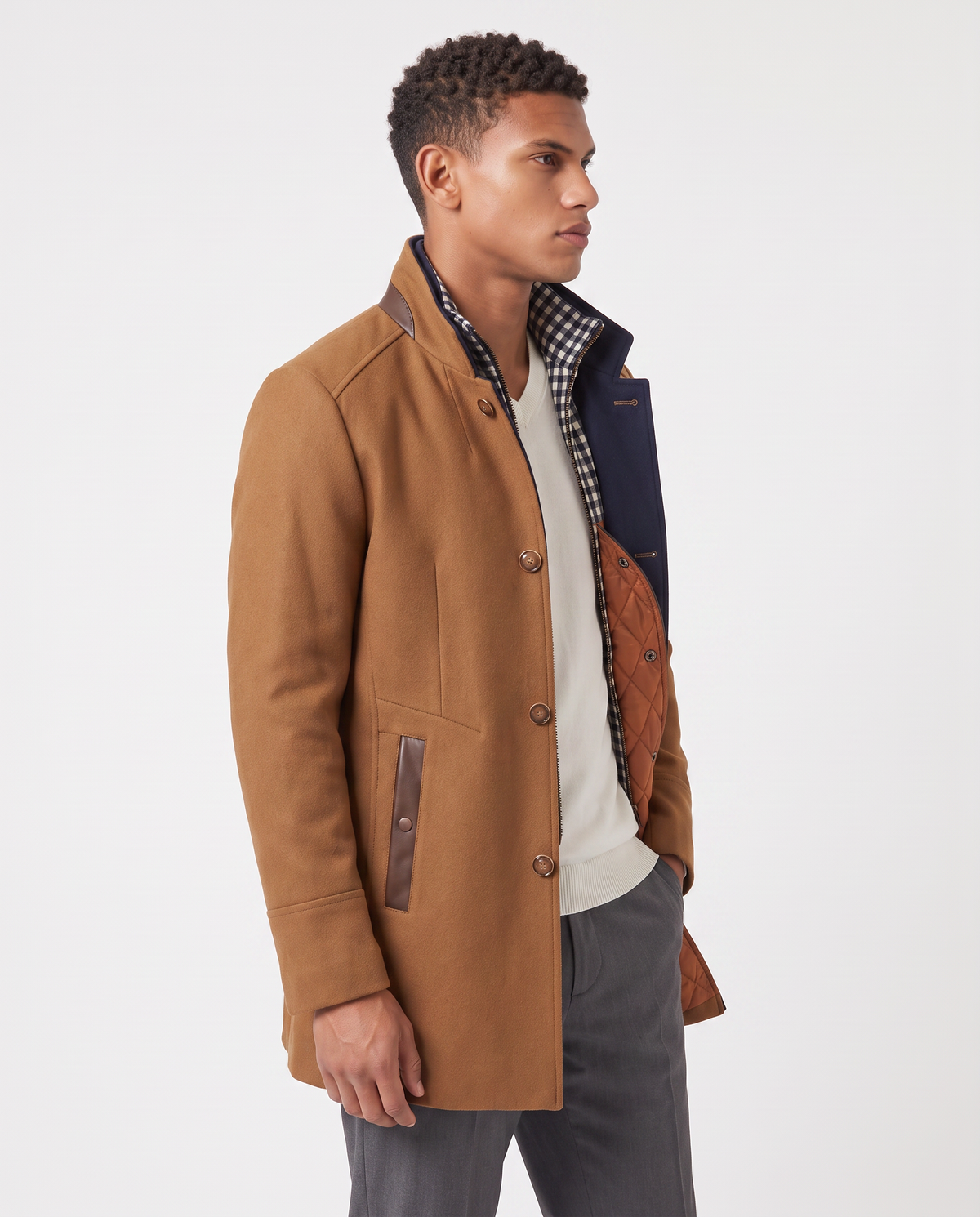 Virelle | Manteau Homme Hiver à Col Montant