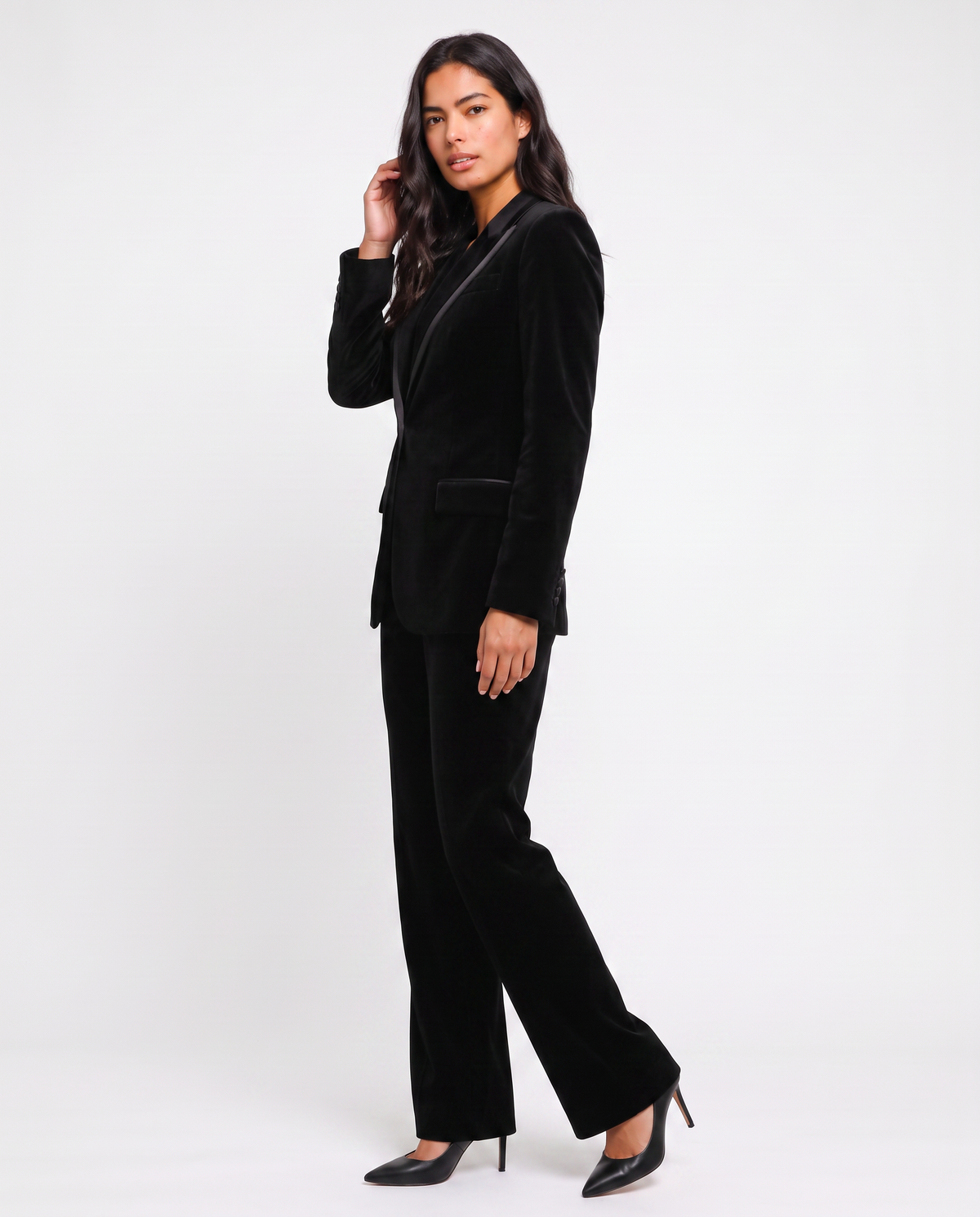 Virelle | Tailleur Femme 2 Pièces en Velours Noir