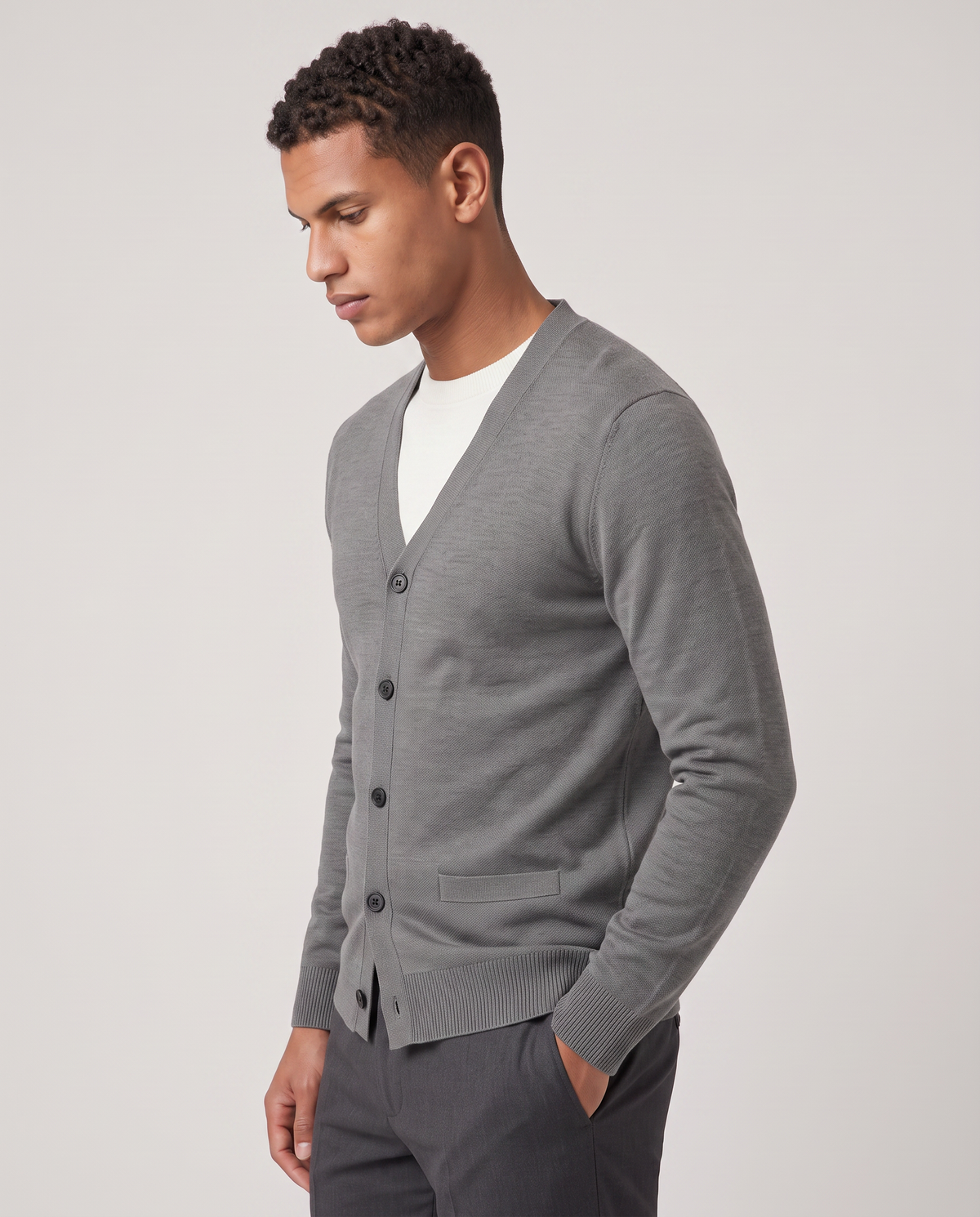 Virelle | Cardigan Homme Col V Boutonné