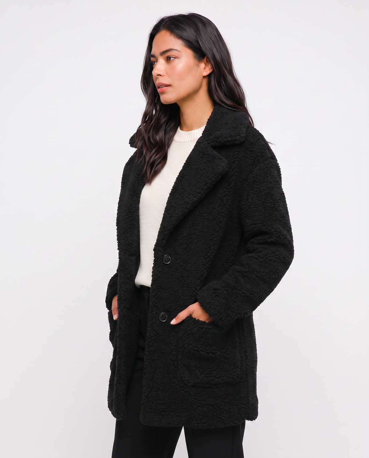 Virelle | Manteau Teddy Femme Boutonné