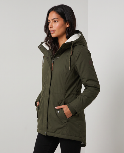 Virelle | Parka Femme Hiver à Capuche Doublée
