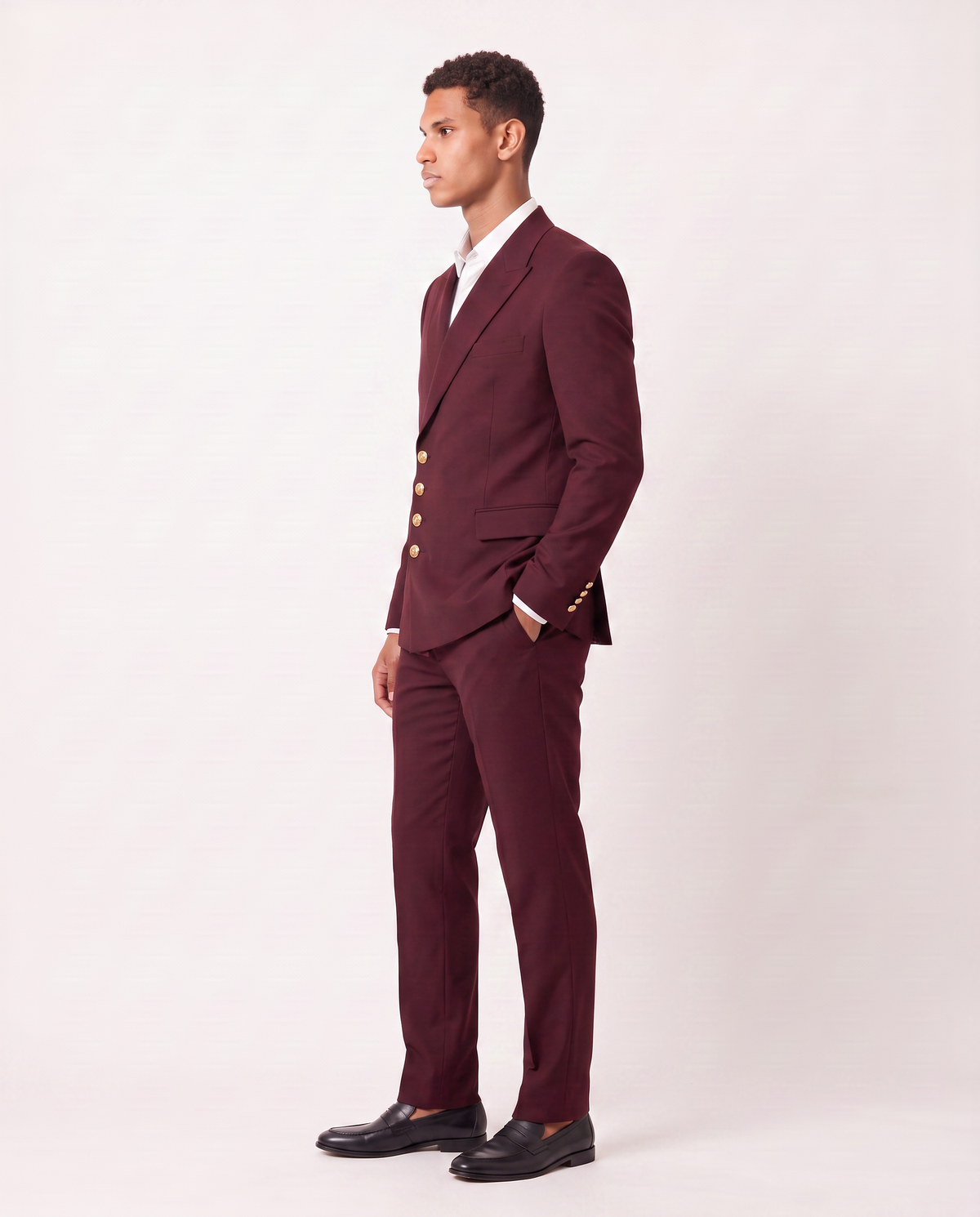 Virelle | Costume Homme 2 Pièces Bordeaux Croisé