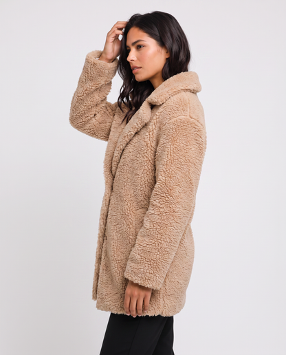 Virelle | Manteau d’Hiver Teddy Femme Oversize