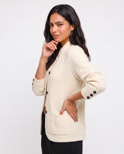 Virelle | Cardigan Femme en Maille à Boutons