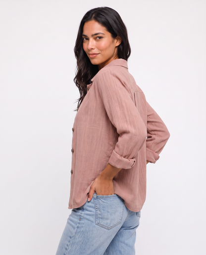 Virelle | Surchemise Femme Boutonnée à Col