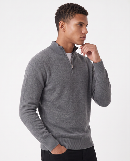 Virelle | Pull Homme à Col Montant Demi-Zip