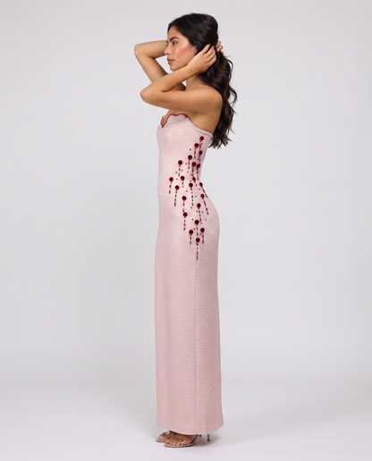 Virelle | Robe Maxi Bustier Femme à Sequins