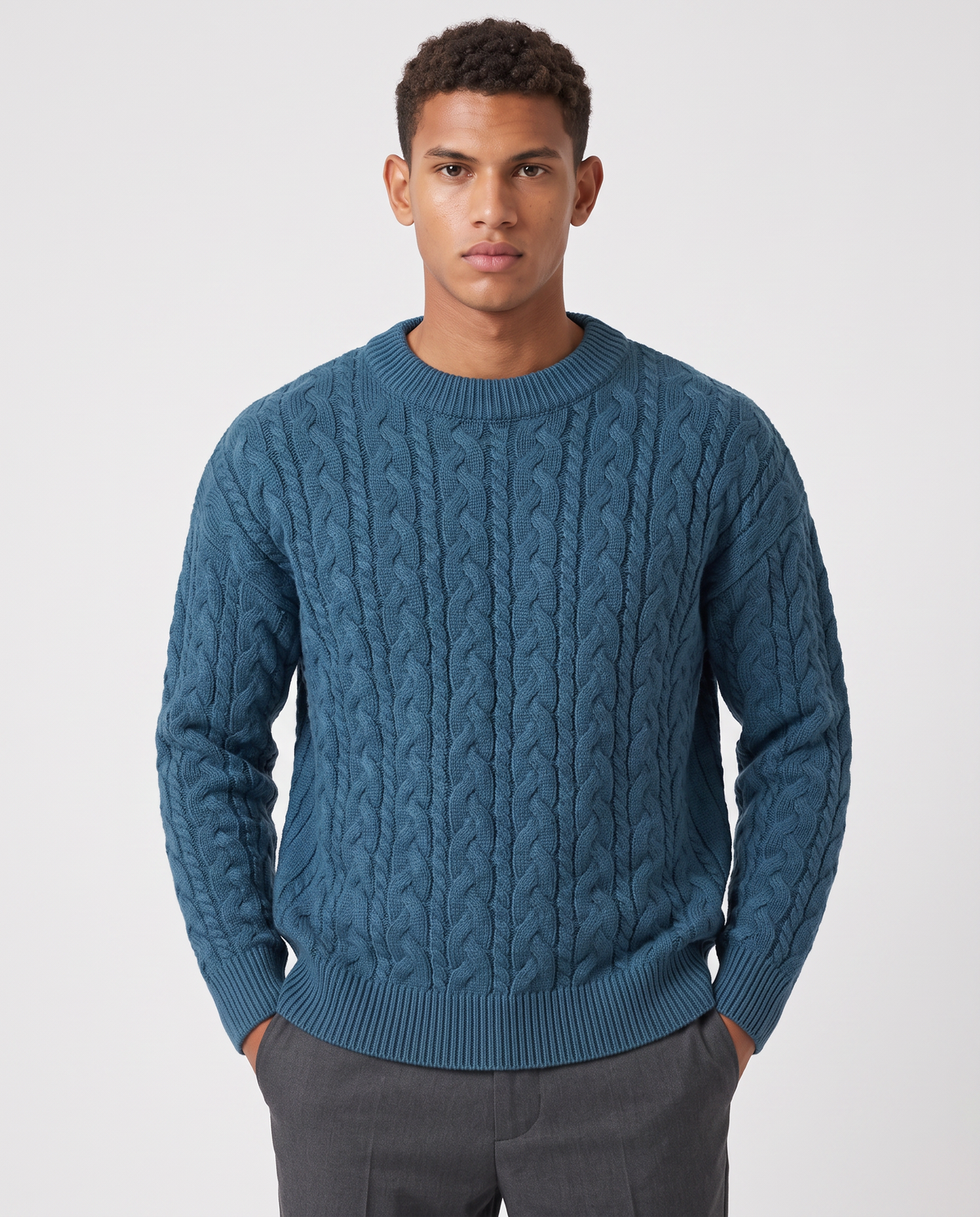 Virelle | Pull Homme en Maille Torsadée