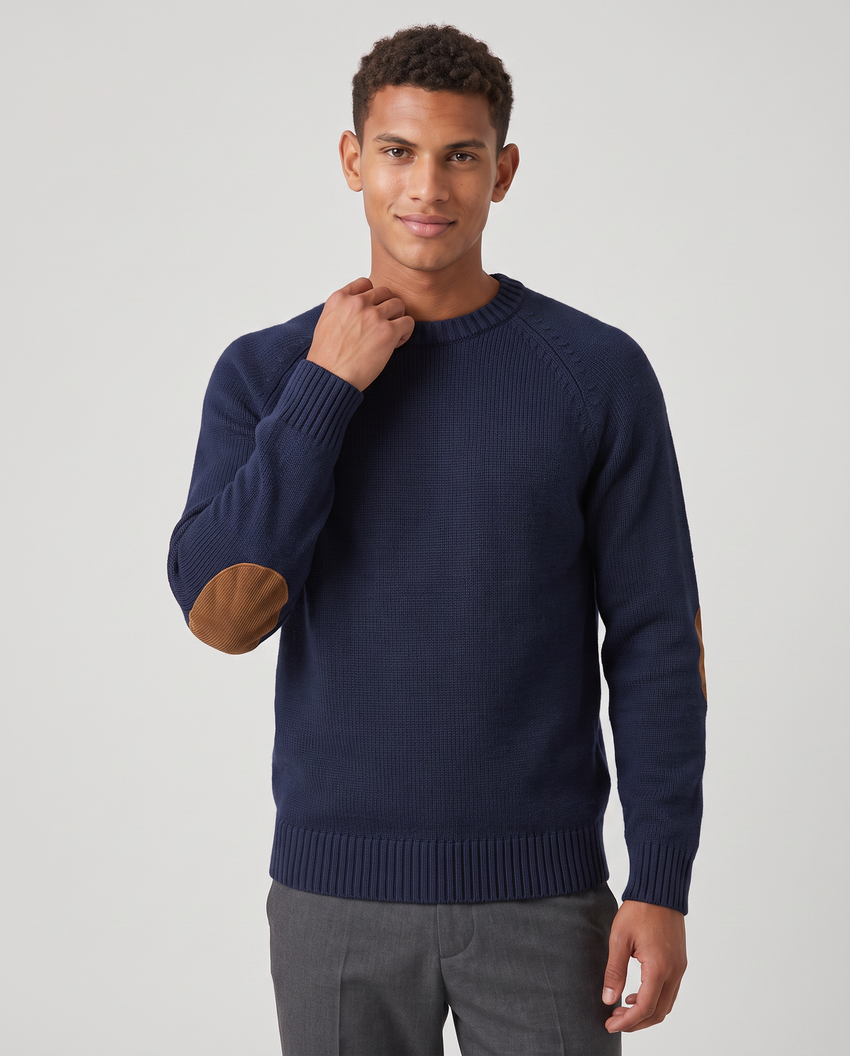 Virelle | Pull Homme Col Rond avec Coudières