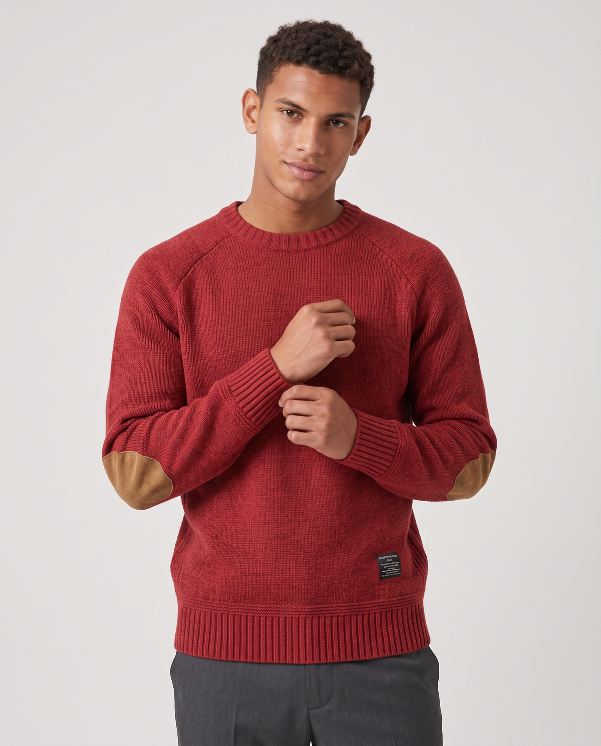 Virelle | Pull Homme Col Rond avec Coudières