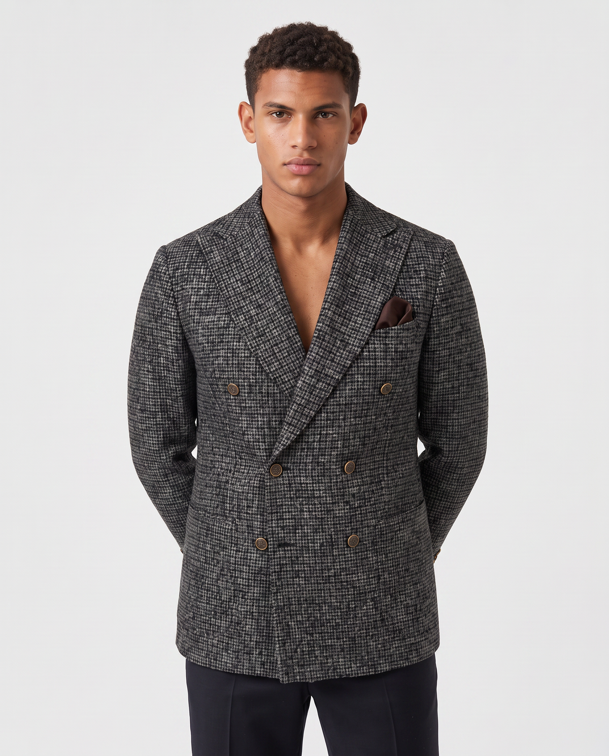 Virelle | Blazer Croisé Homme en Tweed
