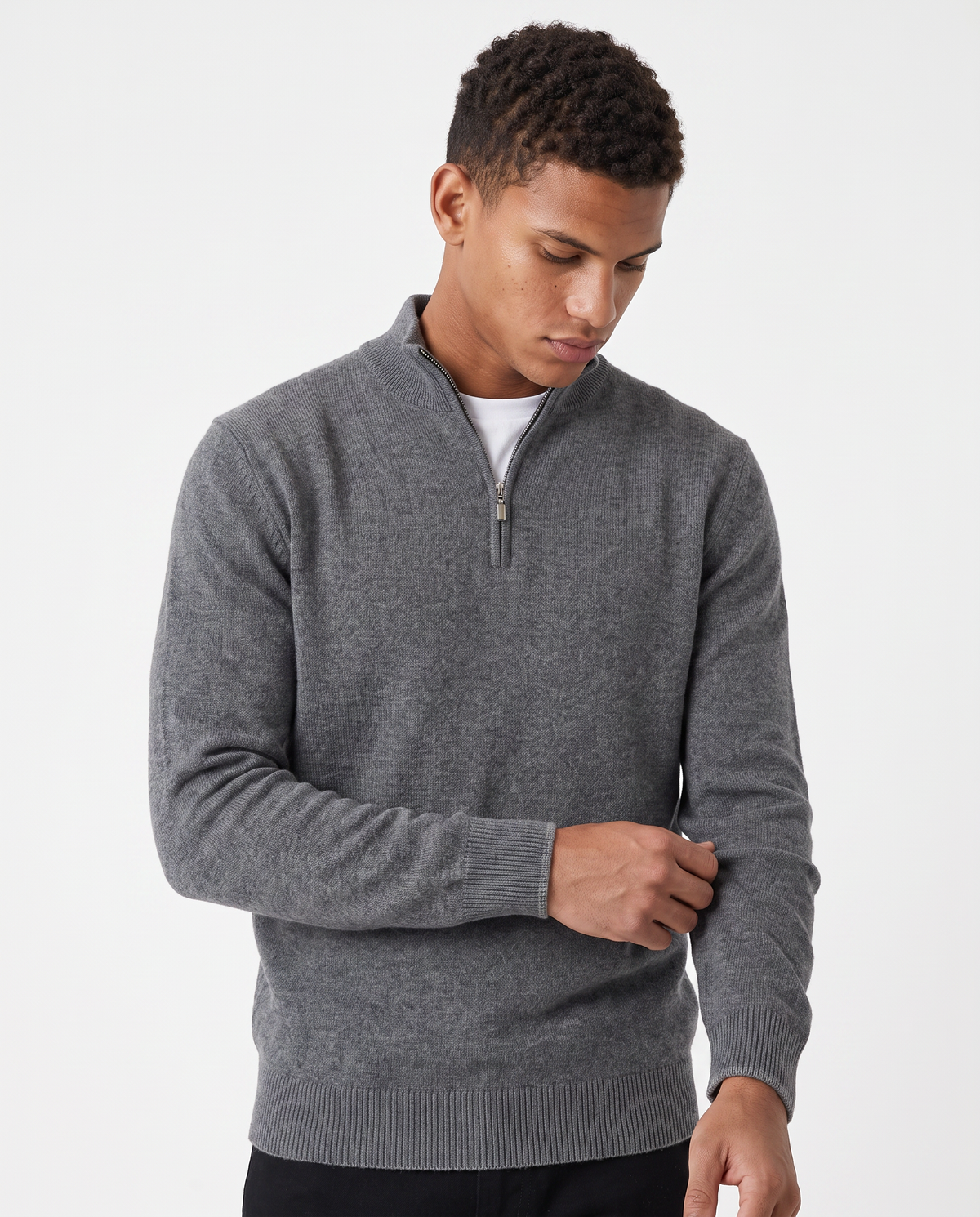 Virelle | Pull Homme à Col Montant Demi-Zip