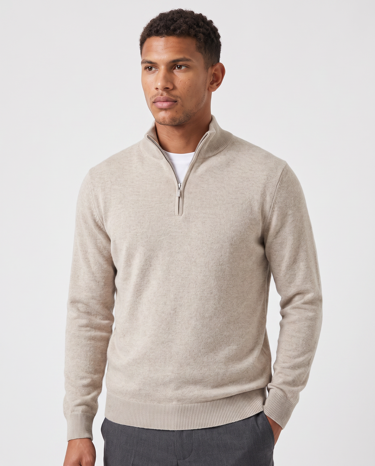 Virelle | Pull Homme à Col Montant Demi-Zip