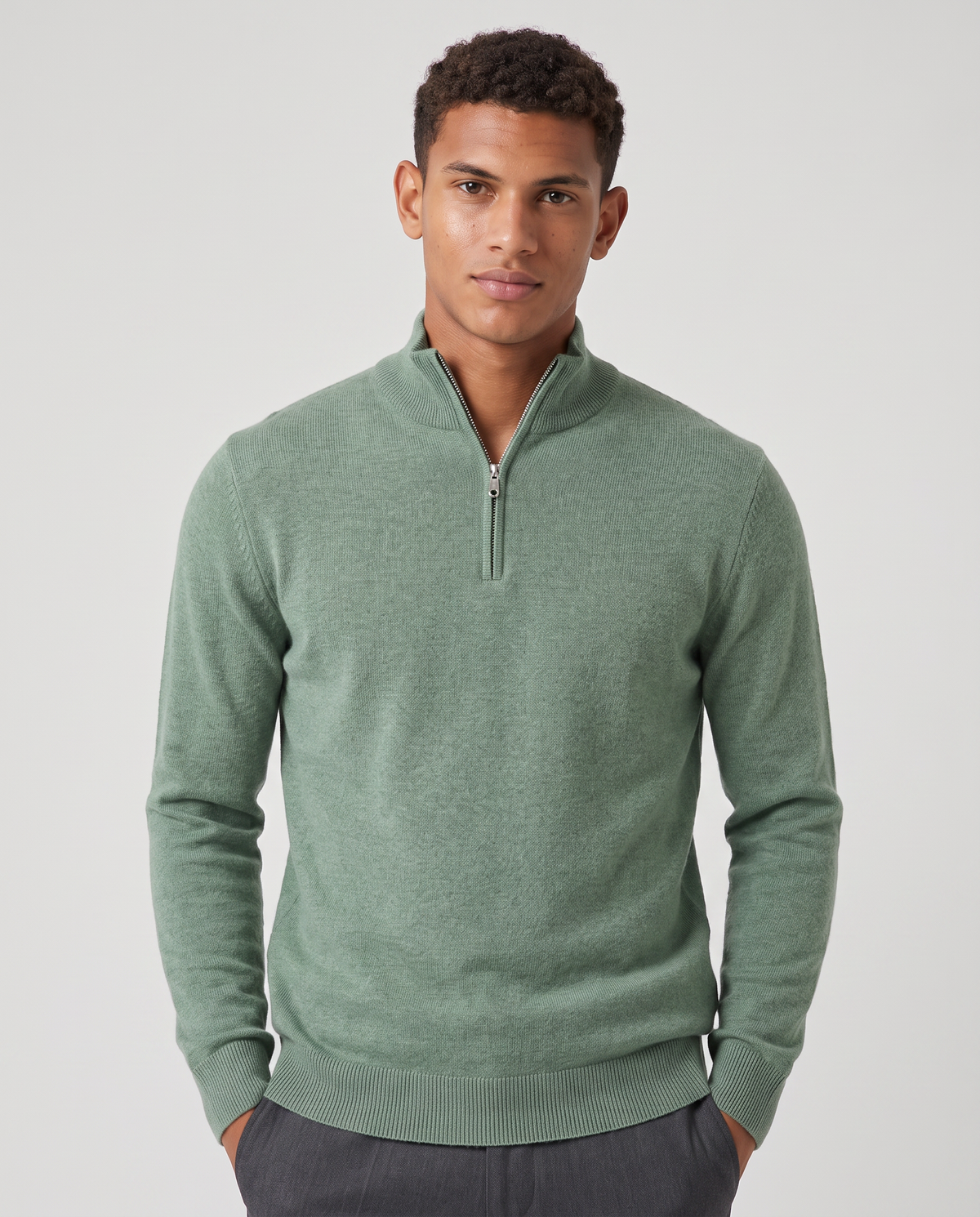 Virelle | Pull Homme à Col Montant Demi-Zip