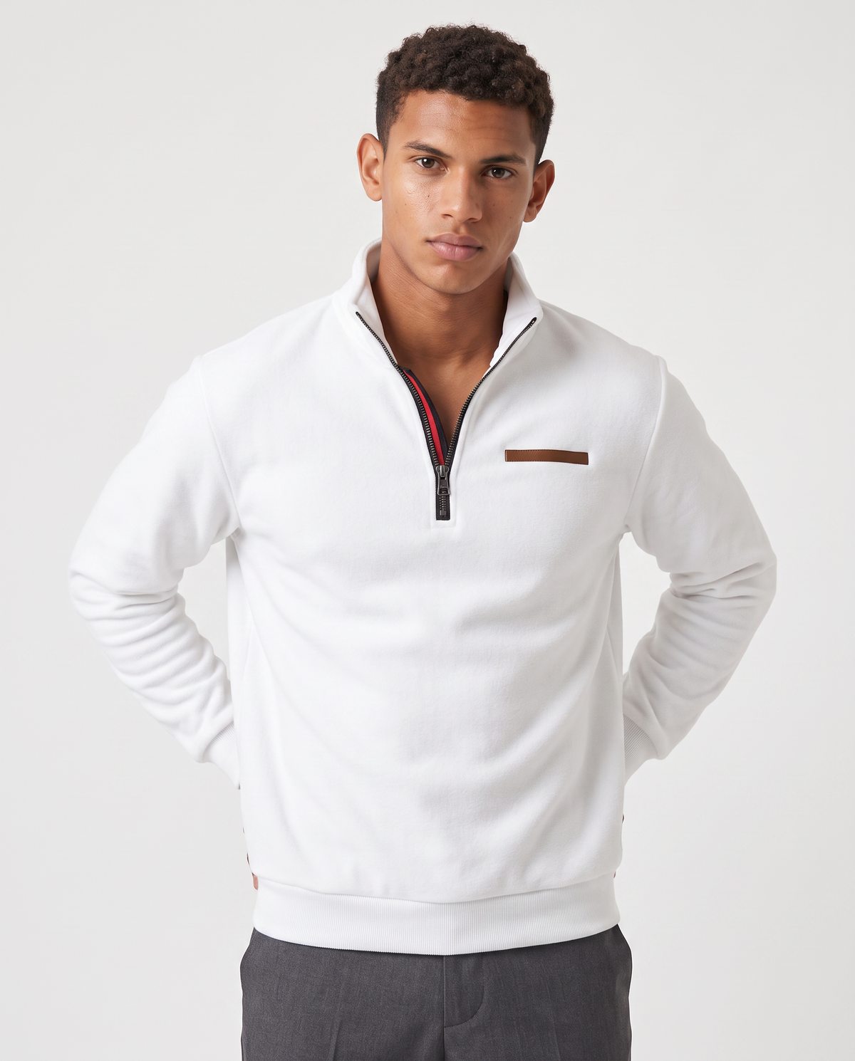 Virelle | Pull Homme à Col Montant Demi-Zip