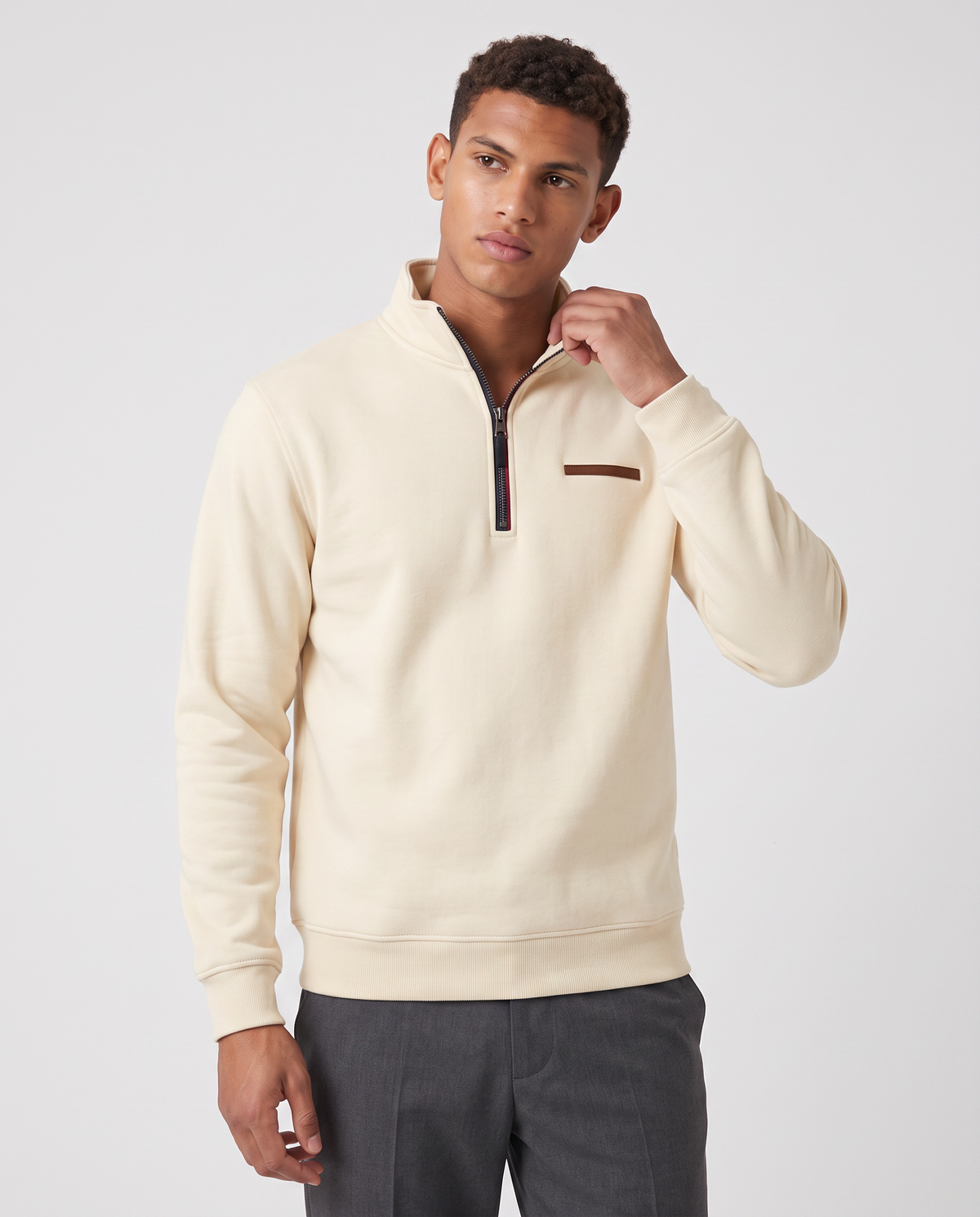 Virelle | Pull Homme à Col Montant Demi-Zip