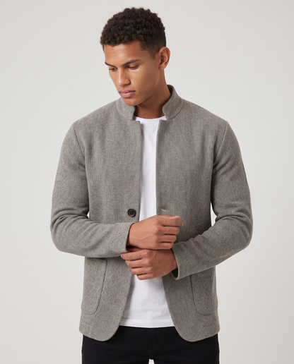 Virelle | Blazer Homme en Maille à Col Montant