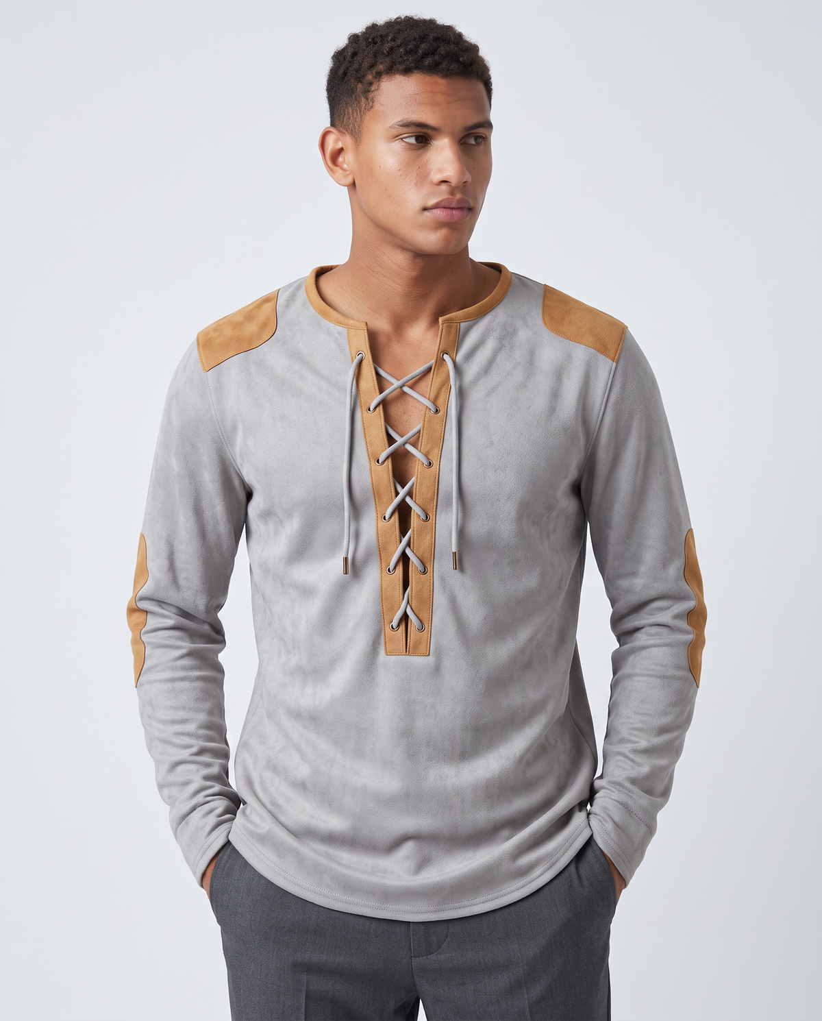 Virelle | Chemise Homme à Lacets Manches Longues