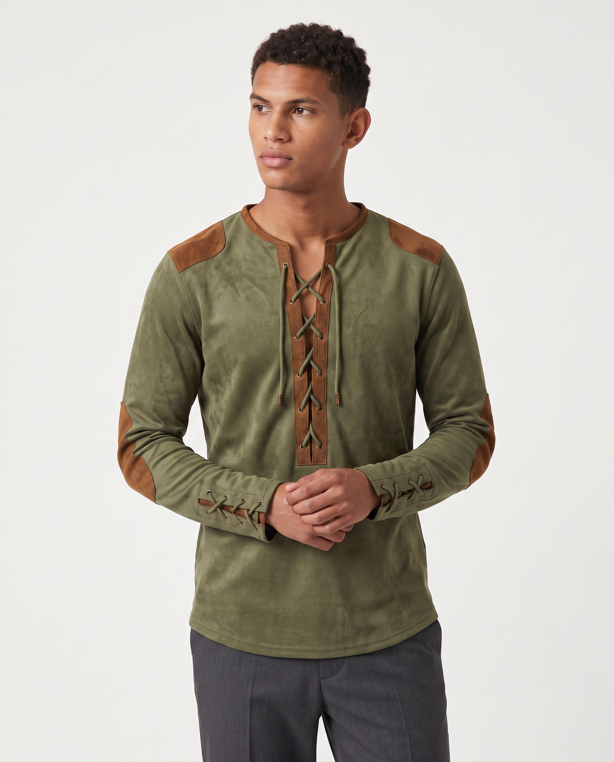 Virelle | Chemise Homme à Lacets Manches Longues