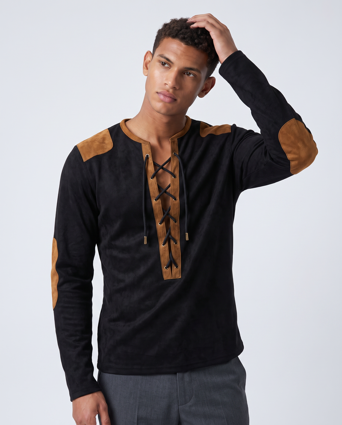 Virelle | Chemise Homme à Lacets Manches Longues