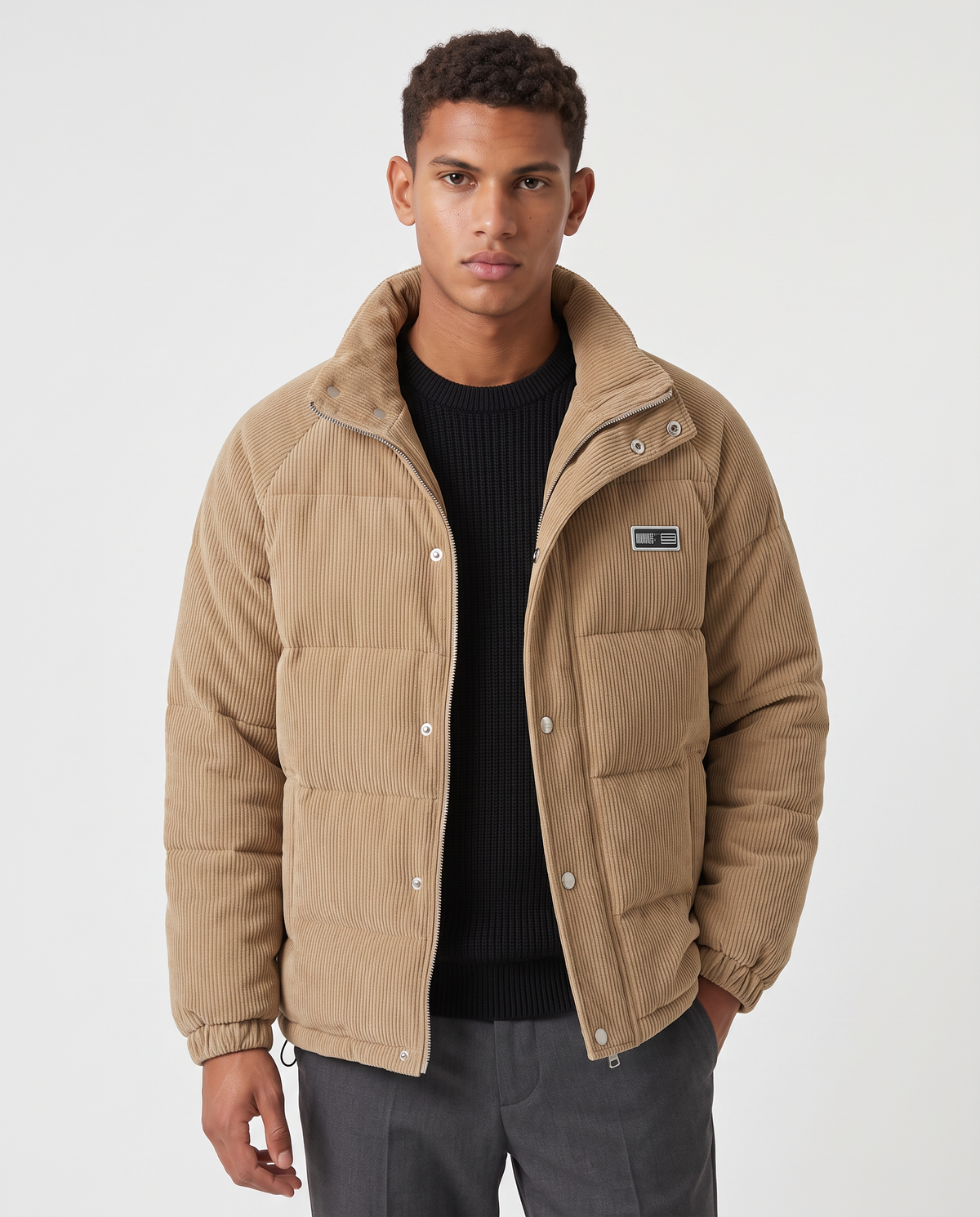 Virelle | Veste Homme Matelassée en Velours Côtelé