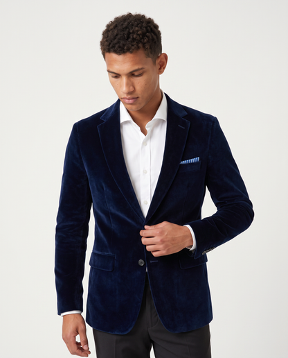 Virelle | Blazer Homme Ajusté en Velours