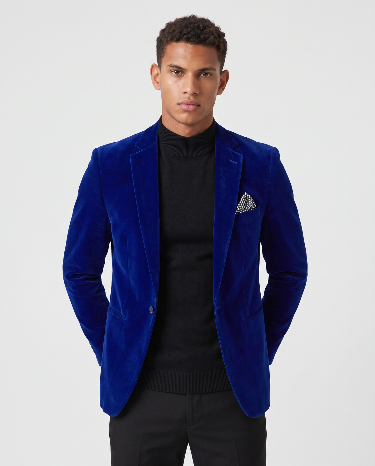 Virelle | Blazer Homme Ajusté en Velours