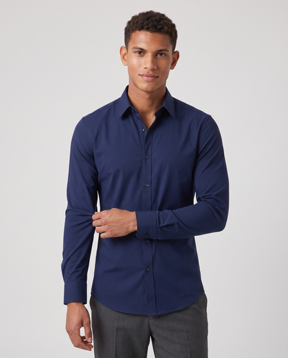 Virelle | Chemise Homme Extensible à Manches Longues