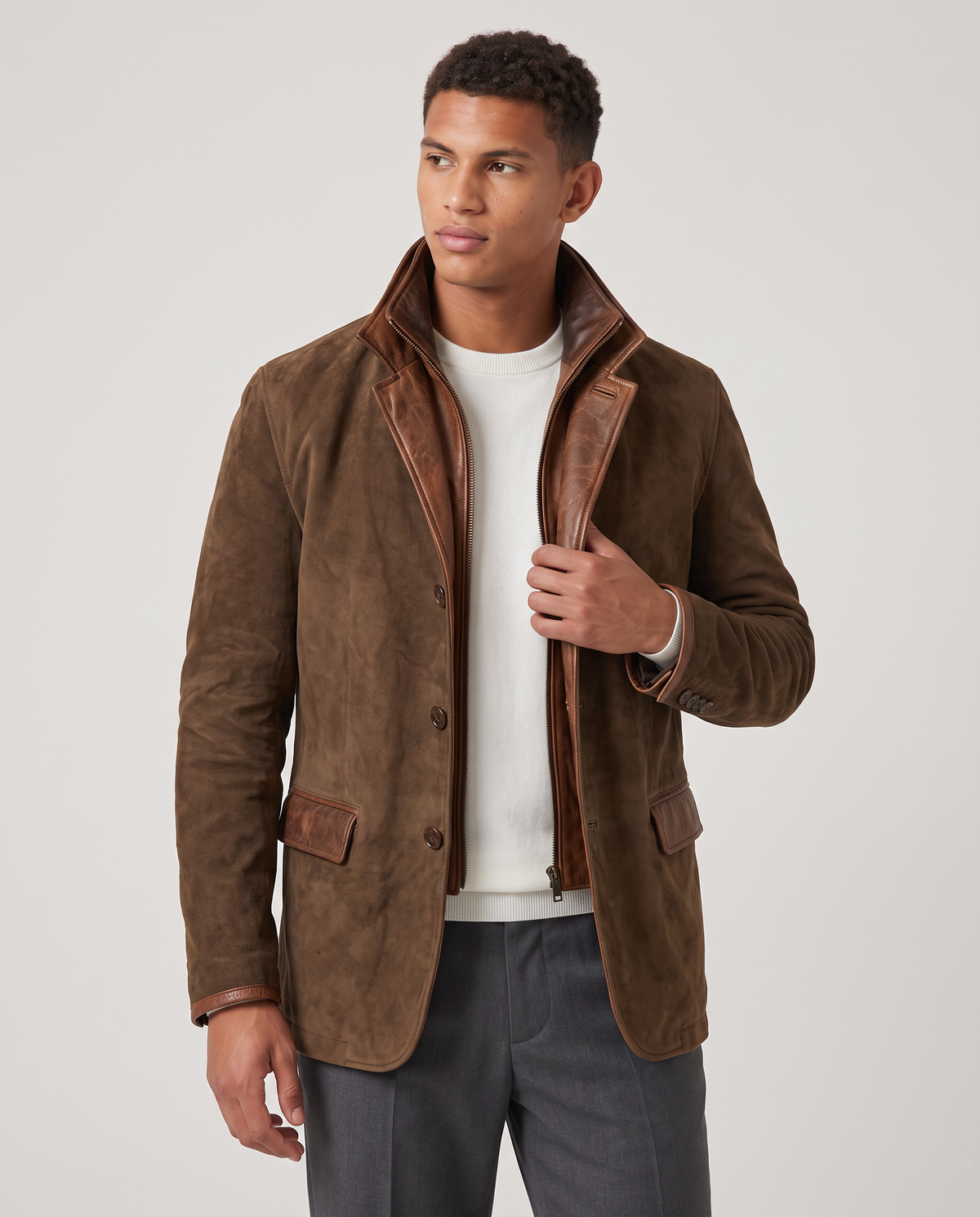 Virelle | Veste Homme en Daim