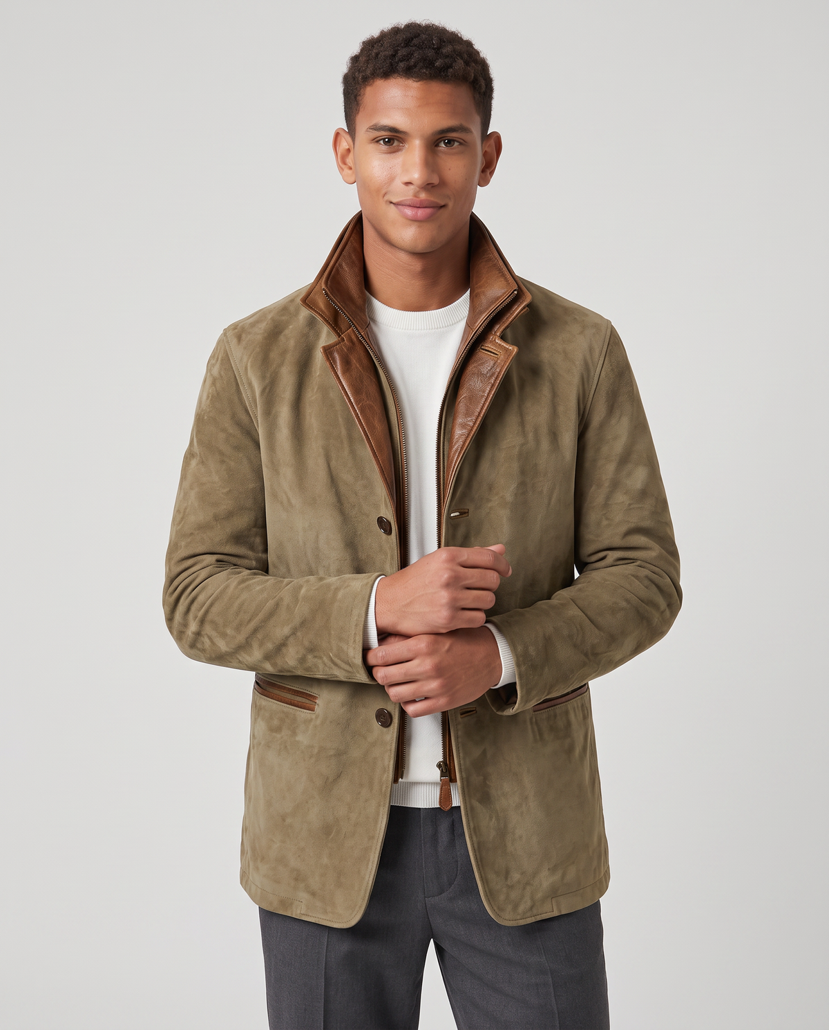 Virelle | Veste Homme en Daim