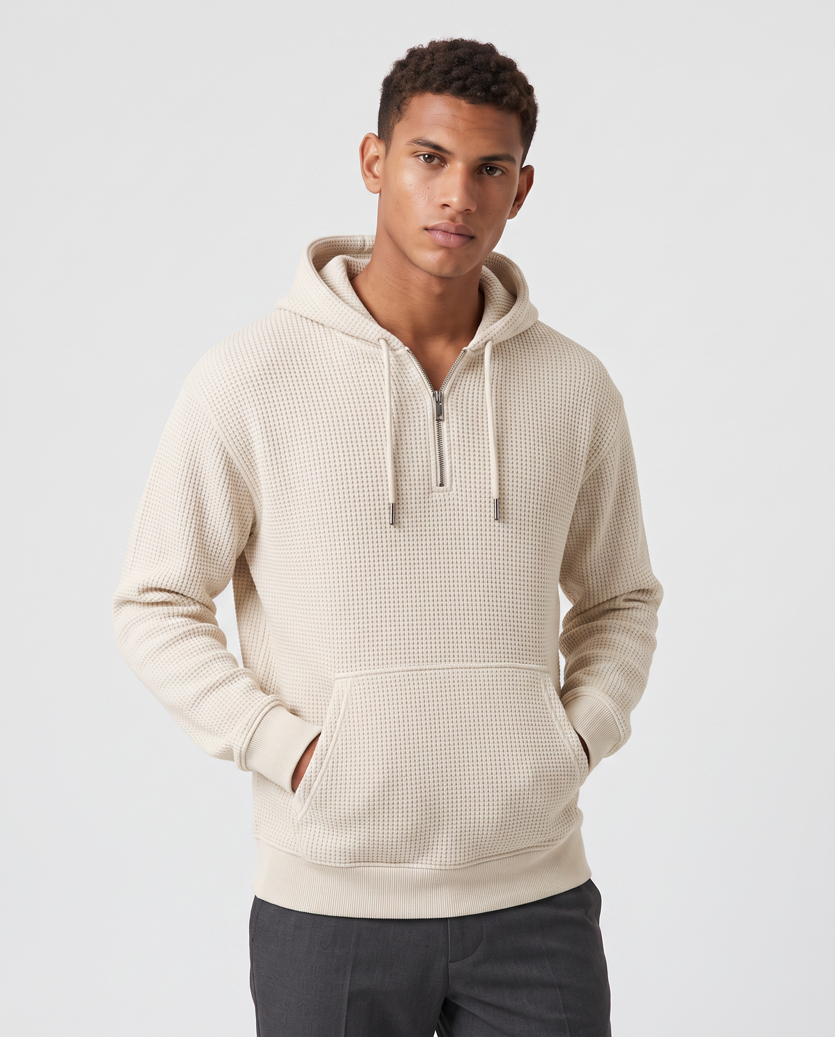 Virelle | Sweat Gaufré à Capuche Homme