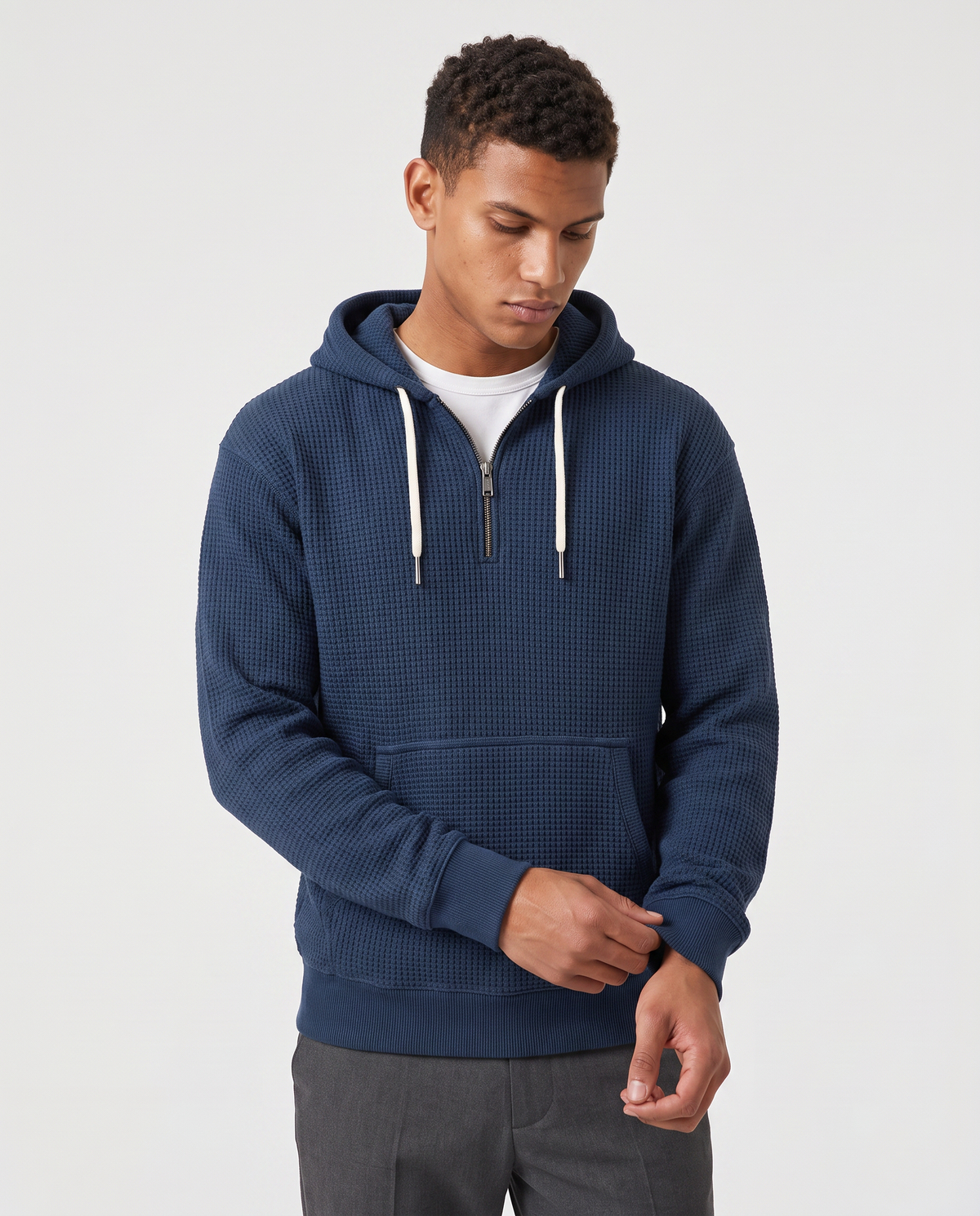 Virelle | Sweat Gaufré à Capuche Homme