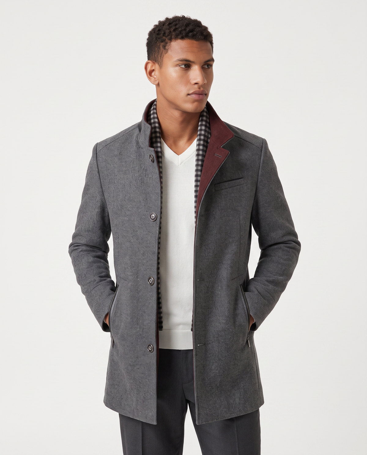 Virelle | Manteau Homme Hiver à Col Montant