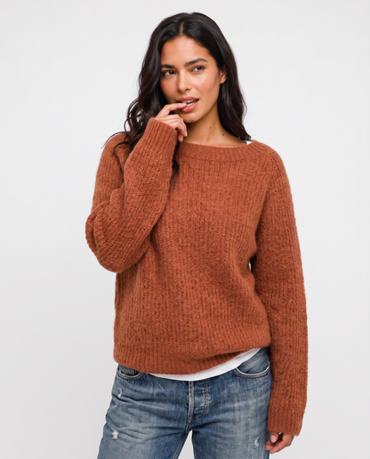 Virelle | Pull Femme Uni en Maille Douce