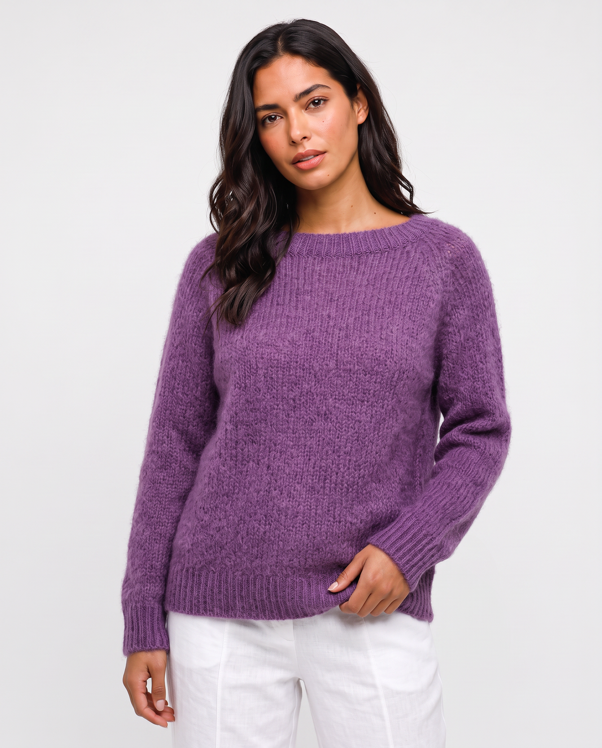 Virelle | Pull Femme Uni en Maille Douce