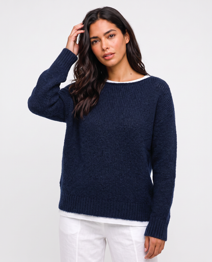 Virelle | Pull Femme Uni en Maille Douce
