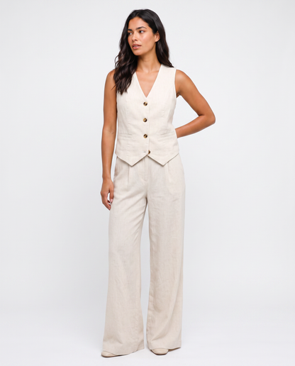 Virelle | Ensemble Femme 2 Pièces Style Lin