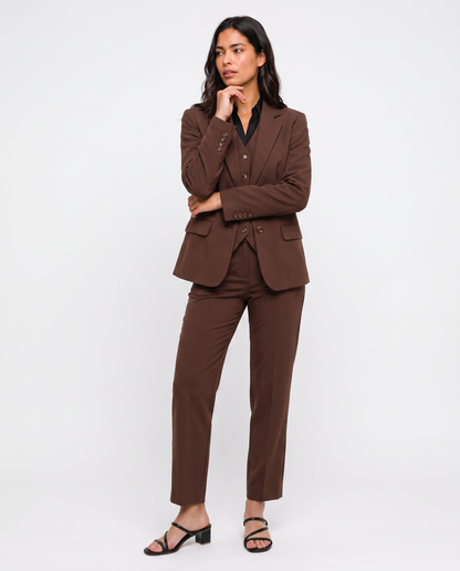 Virelle | Tailleur Femme 3 Pièces Marron
