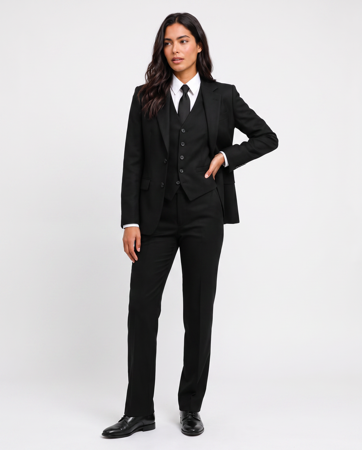 Virelle | Tailleur Tuxedo Femme 3 Pièces Noir