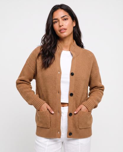 Virelle | Cardigan Femme en Maille à Boutons