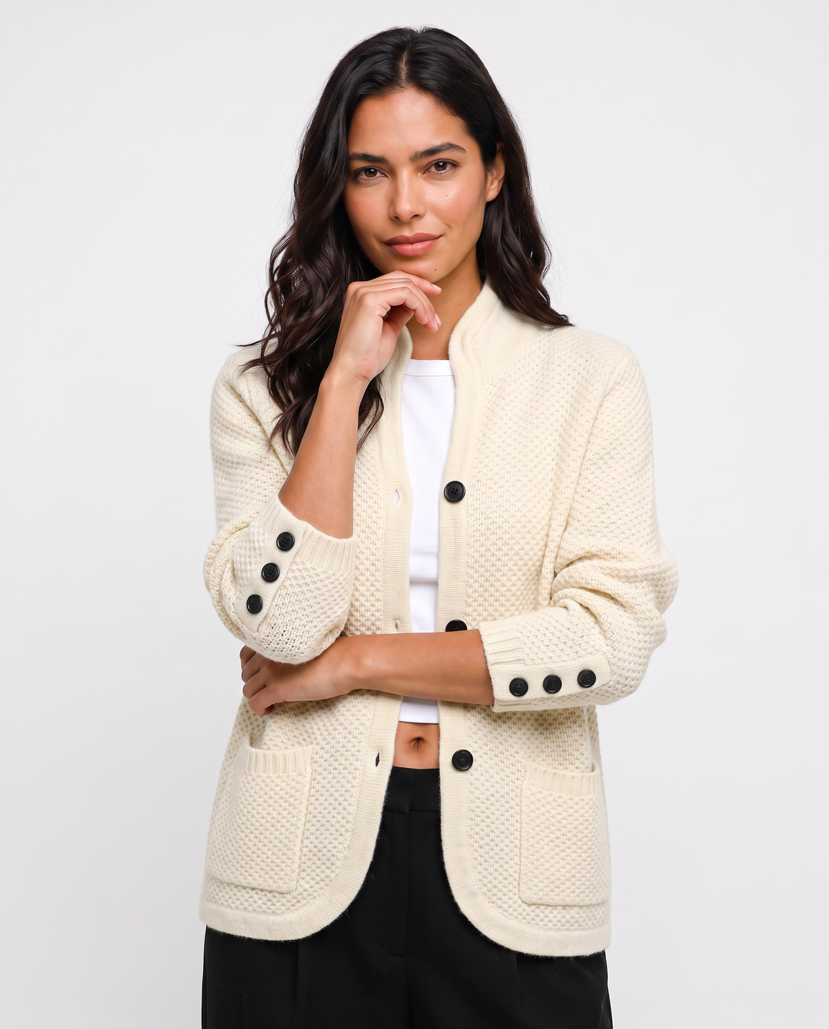 Virelle | Cardigan Femme en Maille à Boutons
