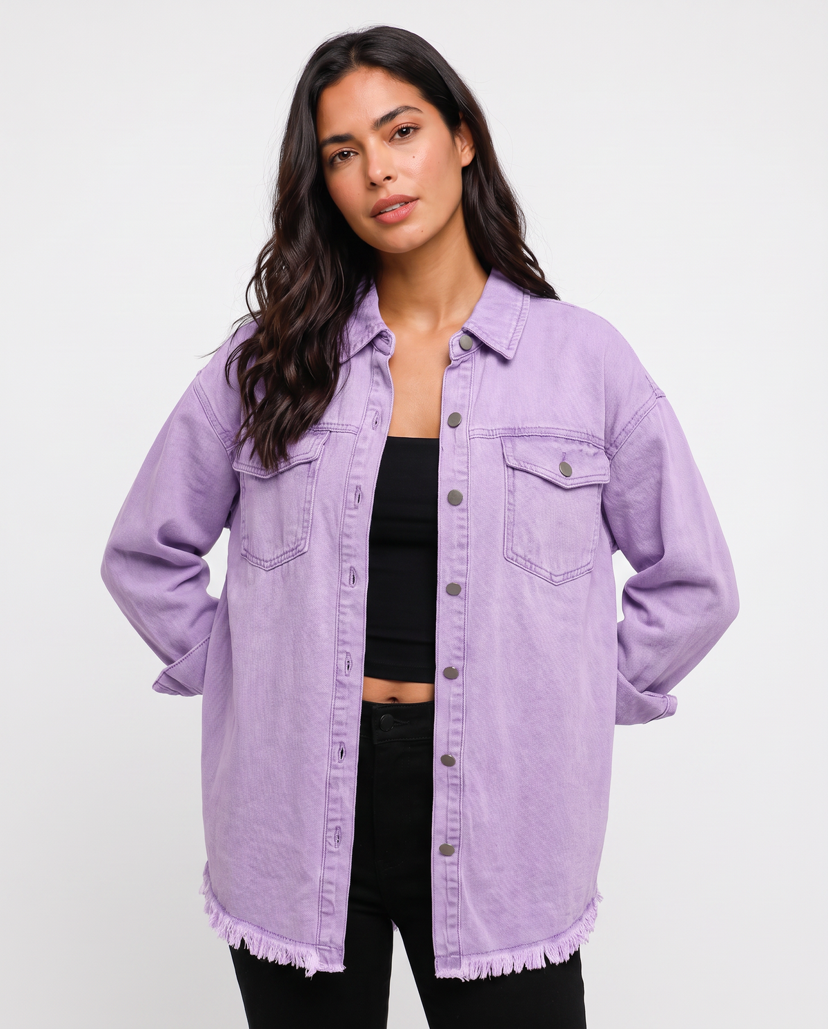 Virelle | Surchemise Femme en Jean à Franges