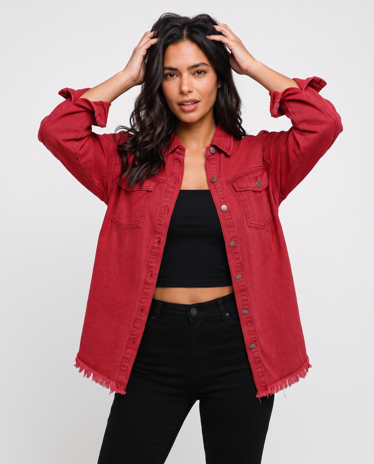 Virelle | Surchemise Femme en Jean à Franges