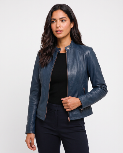 Virelle | Veste Ajustée Femme Cuir