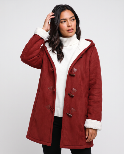 Virelle | Manteau Femme à Capuche Doublé Polaire