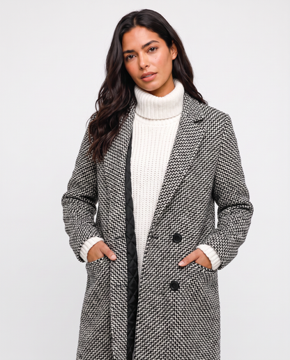 Virelle | Manteau Pied-de-Poule Femme