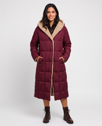 Virelle | Manteau Long Femme Matelassé Doublé Teddy