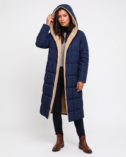 Virelle | Manteau Long Femme Matelassé Doublé Teddy
