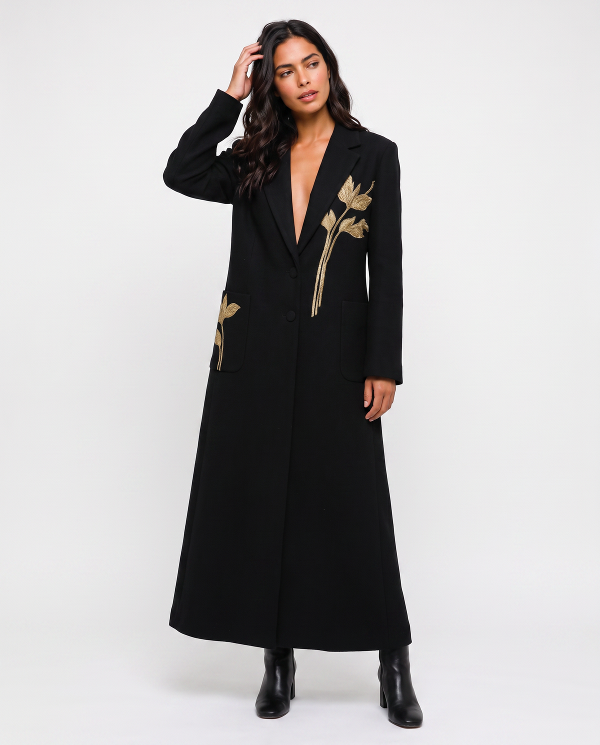 Virelle | Manteau Long Femme en Tweed Brodé