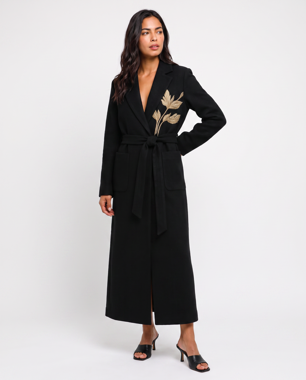 Virelle | Manteau Long Femme en Tweed Brodé
